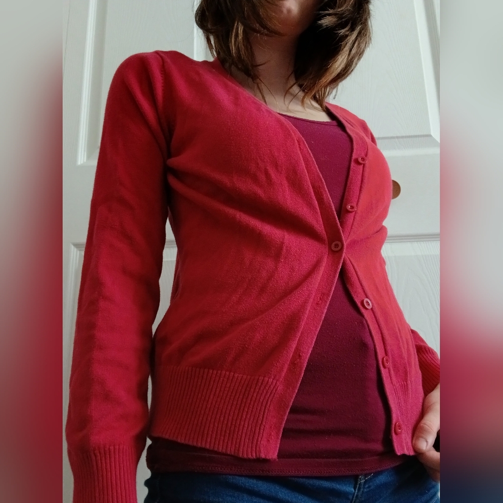 St. John's Bay Red Cardigan Sweater
